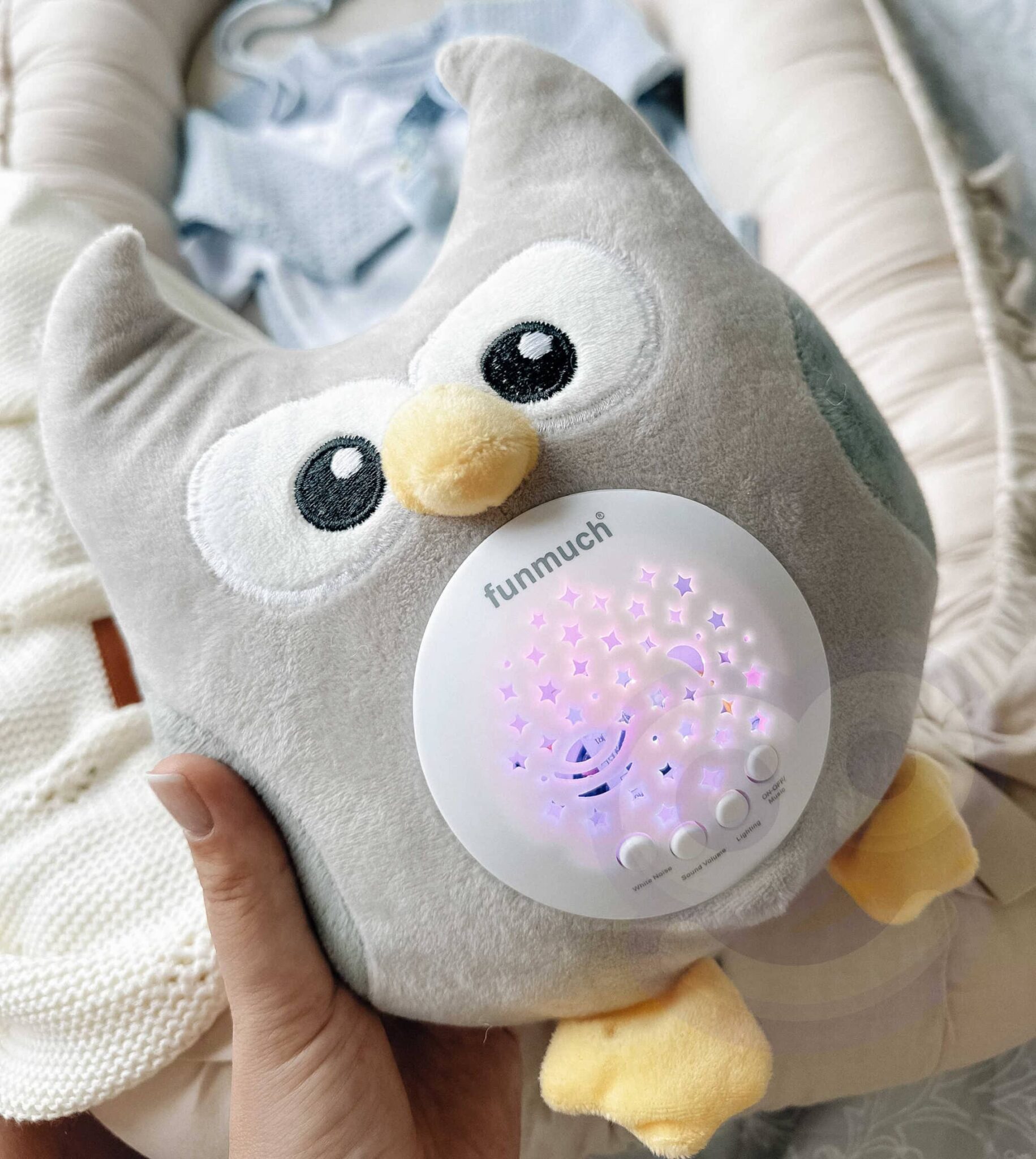 Projektor gwiazd usypiacz sówka z kołysankami 2w1 - Woopie Baby - 005