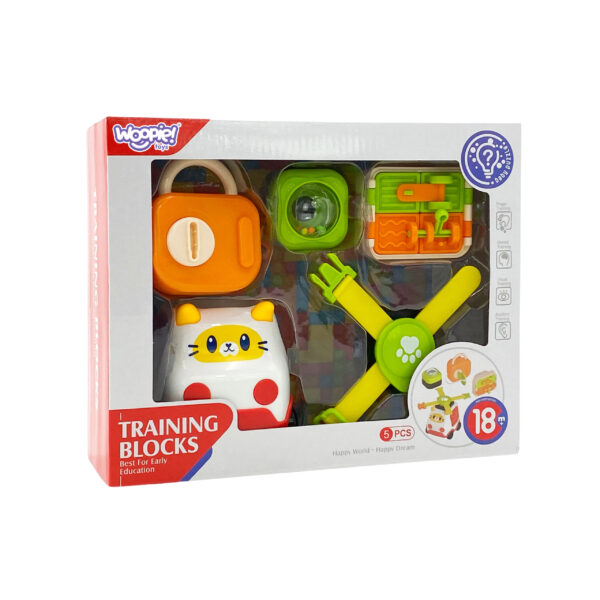 WOOPIE BABY Montessori Manipulacyjny Zestaw Konstrukcyjny Samochód Kotek 1 - 014