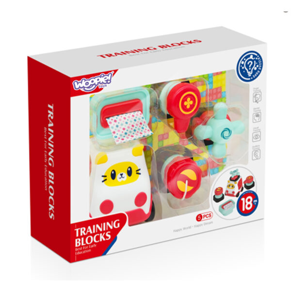 WOOPIE BABY Montessori Manipulacyjny Zestaw Konstrukcyjny Samochód Kotek 2 - 008