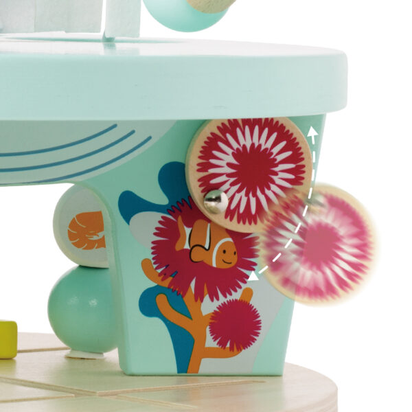 CLASSIC WORLD Drewniany Edukacyjny Labirynt Przeplatanka Życie Morskie 18m+ - 007