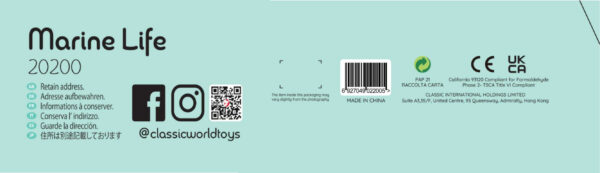 CLASSIC WORLD Drewniany Edukacyjny Labirynt Przeplatanka Życie Morskie 18m+ - 011