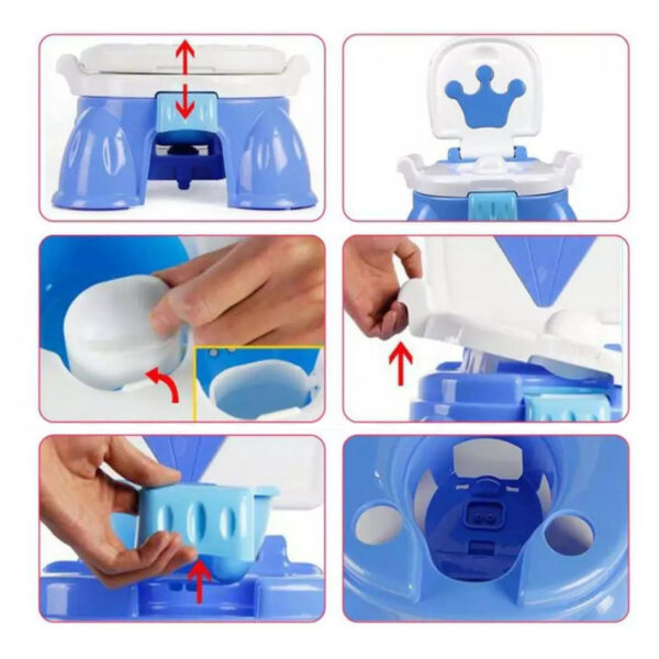 Niebieski nocnik dla chłopca z muzyką 3w1 stopień – Woopie Baby - 002