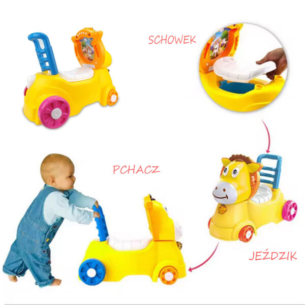 WOOPIE BABY Chodzik Jeździk Nocnik 3w1 Osiołek - 002