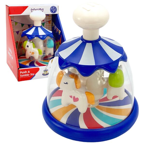 WOOPIE BABY Kolorowe Koniki Niebieski Bączek Karuzela - 001