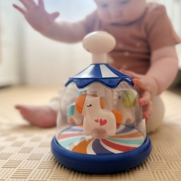 WOOPIE BABY Kolorowe Koniki Niebieski Bączek Karuzela - 002