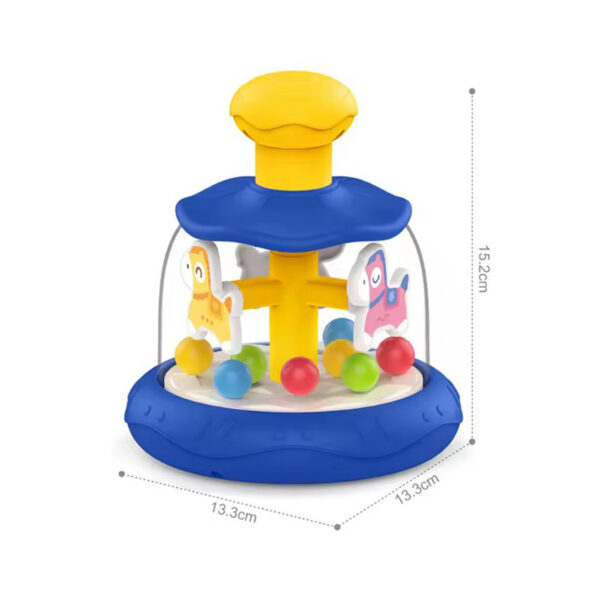 WOOPIE BABY Kolorowe Koniki Niebieski Bączek Karuzela z Kulkami - 005