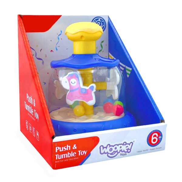 WOOPIE BABY Kolorowe Koniki Niebieski Bączek Karuzela z Kulkami - 011