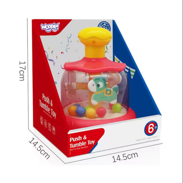 WOOPIE BABY Kolorowe Koniki Niebieski Bączek Karuzela z Kulkami - 013