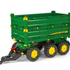 Rolly Toys rollyMulti Trailer –  Przyczepa Wywrotka Rolly Multi John Deere 3 osiowa