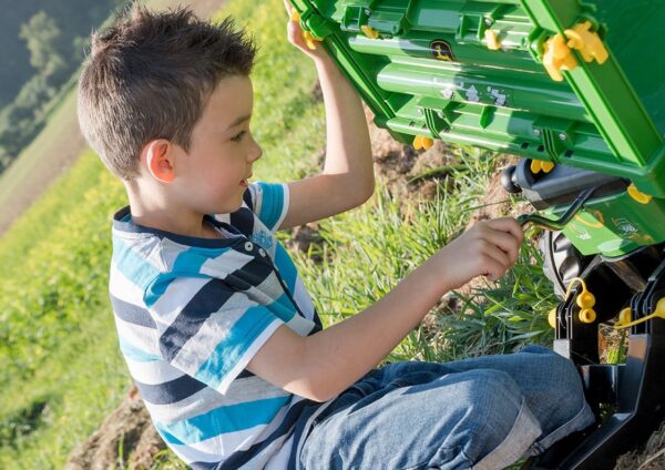 Rolly Toys rollyMulti Trailer -  Przyczepa Wywrotka Rolly Multi John Deere 3 osiowa - 007