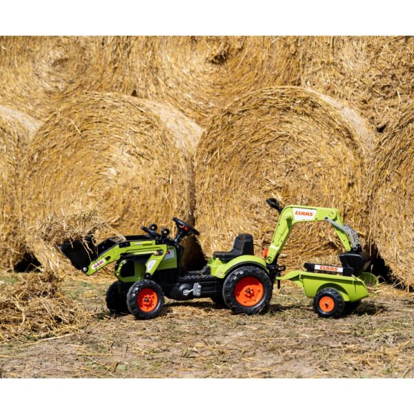 FALK Traktor z Przyczepą CLAAS Arion Backhoe ŁYŻKA + Ładowarka Od 2 Lat - 006