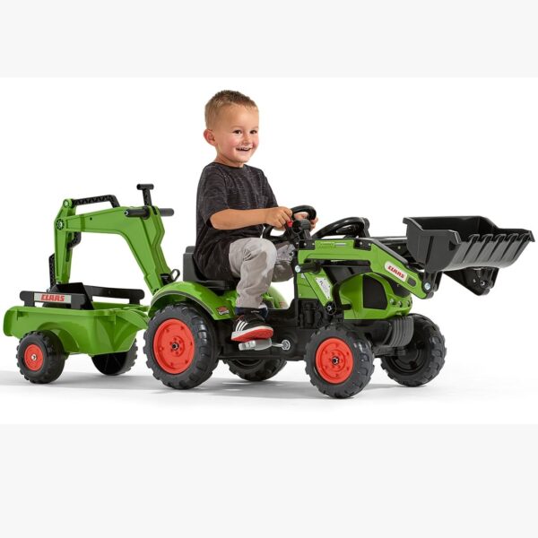 FALK Traktor z Przyczepą CLAAS Arion Backhoe ŁYŻKA + Ładowarka Od 2 Lat - 010