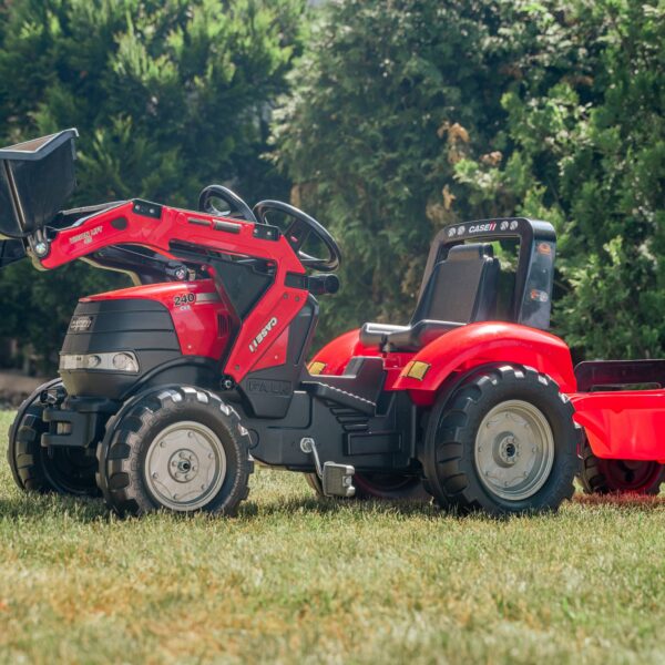 FALK Traktor Case na Pedały z Łyżką i Przyczepką Czerwony od 3 Lat - 003