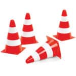 Rolly Toys Pachołki drogowe Zestaw 4 pachołków Ostrzegawczych - 001