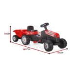 WOOPIE Traktor na Pedały Farmer GoTrac MAXI z Przyczepą Ciche Koła - 012