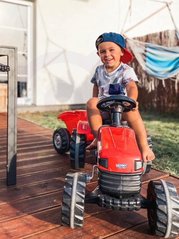 WOOPIE Traktor na Pedały Farmer GoTrac MAXI z Przyczepą Ciche Koła - 015