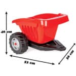 Przyczepka ACTIVE TRAILER Wywrotka Czerwona do GoTrac MaxTrac - WOOPIE - 002