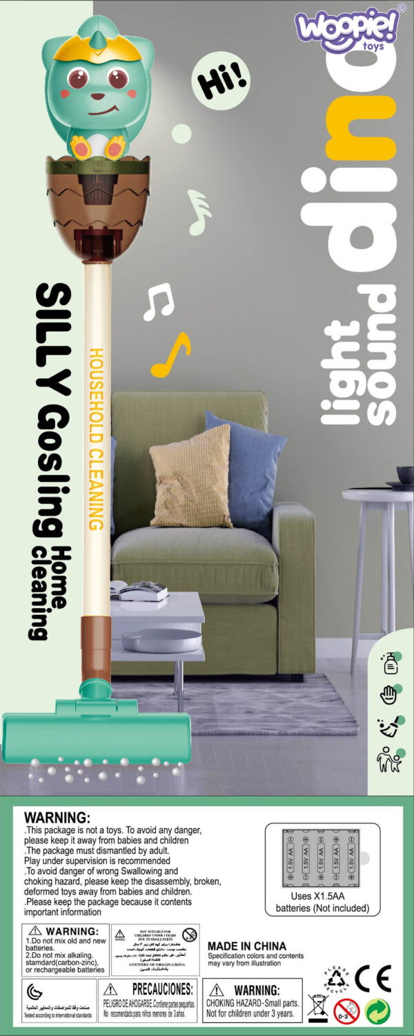 WOOPIE Interaktywny Odkurzacz Dino 3w1 Funkcja Ssania Światło Dźwięk - 010