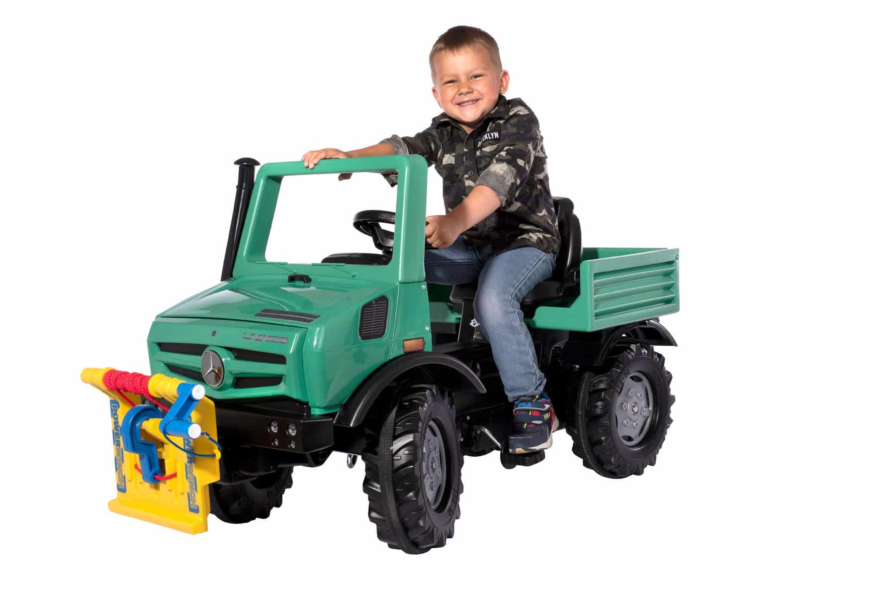 Rolly Toys RollyUnimog Forst  Mercedes-Benz  Wyciągarka - Ciężarówka Samochód na Pedały - 010