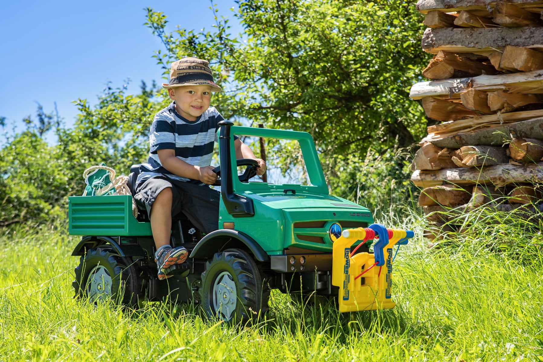 Rolly Toys RollyUnimog Forst  Mercedes-Benz  Wyciągarka - Ciężarówka Samochód na Pedały - 011