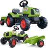 FALK Traktor Claas Zielony na Pedały z Przyczepą + Klakson od 2 Lat. - 001