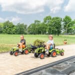 FALK Traktor Claas Zielony na Pedały z Przyczepą + Klakson od 2 Lat. - 005
