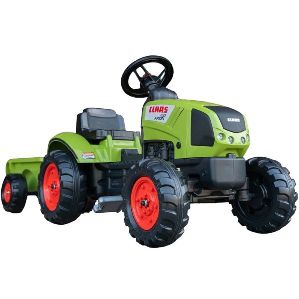 FALK Traktor Claas Zielony na Pedały z Przyczepą + Klakson od 2 Lat. - 008