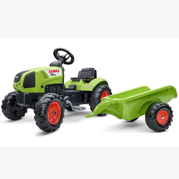 FALK Traktor Claas Zielony na Pedały z Przyczepą + Klakson od 2 Lat. - 009