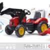 Czerwony traktor na pedały z przyczepą Supercharger - Falk - 008