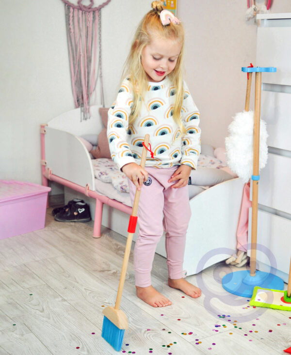 TOOKY TOY Drewniany Zestaw do Sprzątania dla Dzieci 6 el. - 005