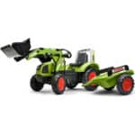 FALK Traktor na Pedały z Łyżką i Przyczepką Zielony CLAAS od 3 Lat - 001