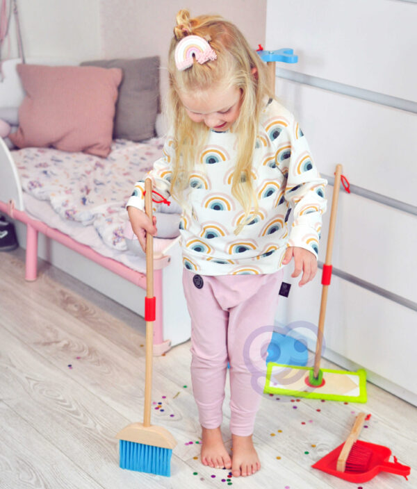 TOOKY TOY Drewniany Zestaw do Sprzątania dla Dzieci 6 el. - 008