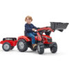 FALK Traktor Massey Ferguson Czerwony na Pedały z Przyczepką od 3 Lat - 008