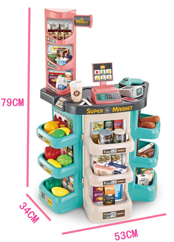 WOOPIE Sklep Supermarket i Wózek Koszyk Sklepowy Kasa Waga Skaner 47 akc - 012