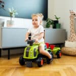 FALK Jeździk Claas 470 Arion Zielony z Przyczepką  + Zestaw do piasku - 005