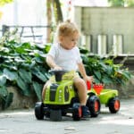 FALK Jeździk Claas 470 Arion Zielony z Przyczepką  + Zestaw do piasku - 007