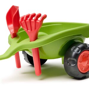 FALK Jeździk Claas 470 Arion Zielony z Przyczepką  + Zestaw do piasku - 010