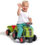 FALK Jeździk Claas 470 Arion Zielony z Przyczepką  + Zestaw do piasku - 014