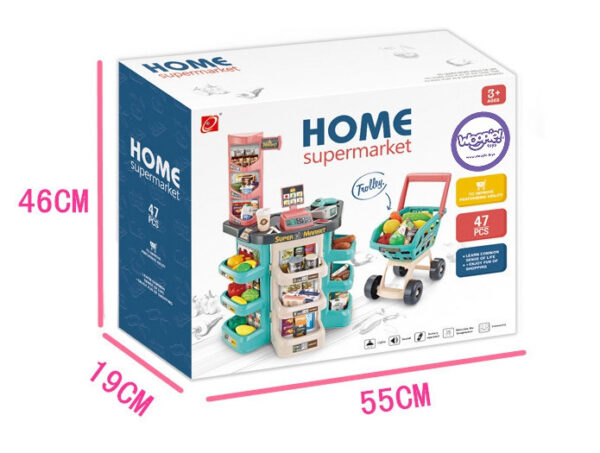 WOOPIE Sklep Supermarket i Wózek Koszyk Sklepowy Kasa Waga Skaner 47 akc - 014