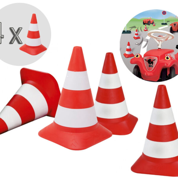 BIG Pachołki drogowe Zestaw 4 pachołków - 001