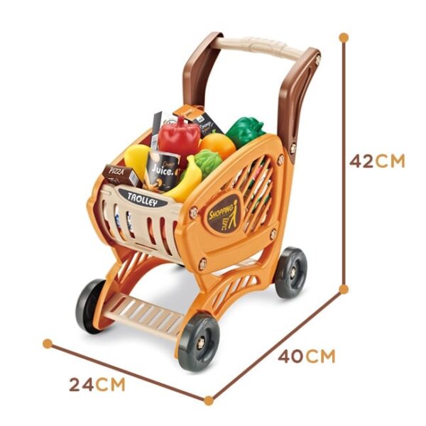 WOOPIE Wózek Sklepowy dla Dzieci Ruchome Elementy + 42 Akc. - 009