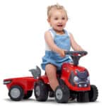 FALK Jeździk Traktorek Baby Case IH Ride-On Czerwony z Przyczepką + akc. od 12 miesięcy - 007