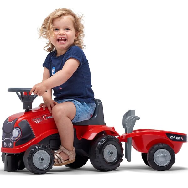 FALK Jeździk Traktorek Baby Case IH Ride-On Czerwony z Przyczepką + akc. od 12 miesięcy - 008