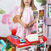 Duży sklep supermarket dla dzieci wózek kasa 48 akc. - Woopie - 005