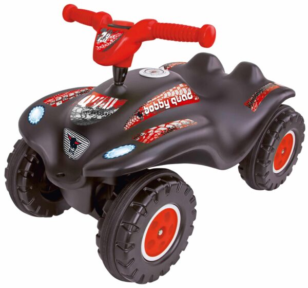 Jeździk Bobby Quad Racing czarny 3+ klakson hak 68cm - BIG - 001