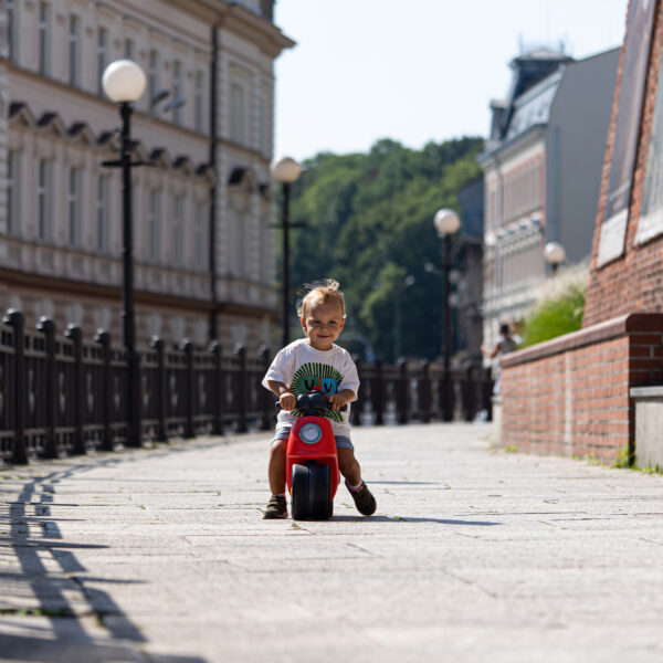 FALK  Jeździk Scooter Strada Scooter Czerwony Ciche Opony od 1 Roku - 004
