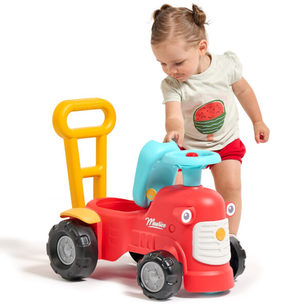 FALK Maurice Traktorek Jeździk Czerwony Pchacz Odpychacz Schowek od 1 roku - 015