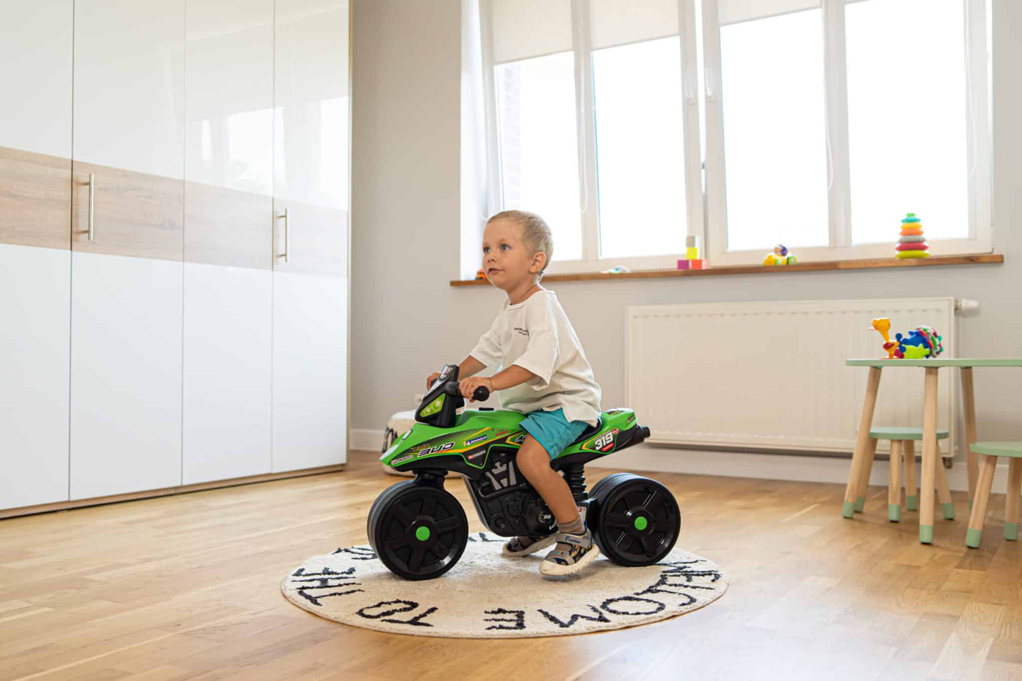 FALK Jeździk Racing Zielony Motorek Szerokie Koła od 1 roku - 003