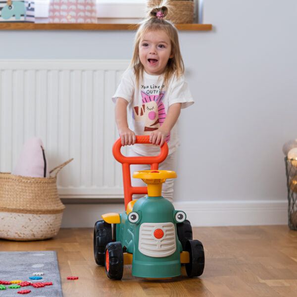 FALK Maurice Traktorek Jeździk Zielony Pchacz Odpychacz Schowek od 1 roku - 003