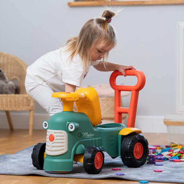 FALK Maurice Traktorek Jeździk Zielony Pchacz Odpychacz Schowek od 1 roku - 005